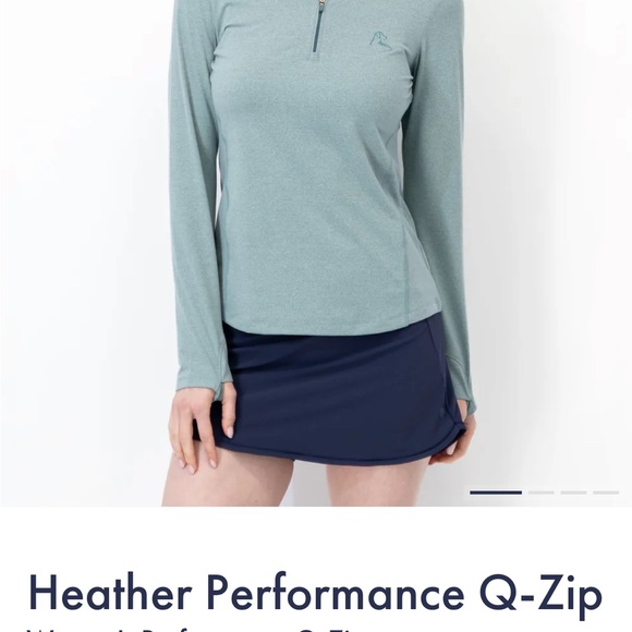 Rhoback Lavender Quarter-Zip Performance Top - Picture 2 of 7